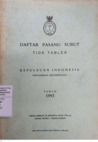 Image of Daftar Pasang Surut Kepulauan Indonesia Tahun 1993