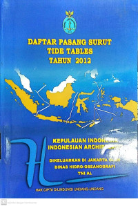 Image of Daftar Pasang Surut Kepulauan Indonesia Tahun 2012
