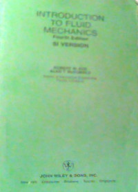 Image of INTRODUCTION TO FLUID MECHANICS FOURTH EDITION SI VERSION