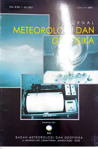 Image of Jurnal Meteorologi dan Geofisika Vol. 8 No. 1