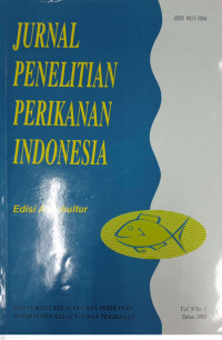 Image of Jurnal Penelitian Perikanan Vol 9 No 1 Tahun 2003