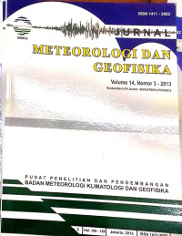 Image of Jurnal Meteorologi dan Geofisika vol.14 no.3