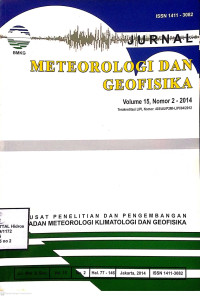Image of Jurnal Meteorologi dan Geofisika vol. 15 no.2